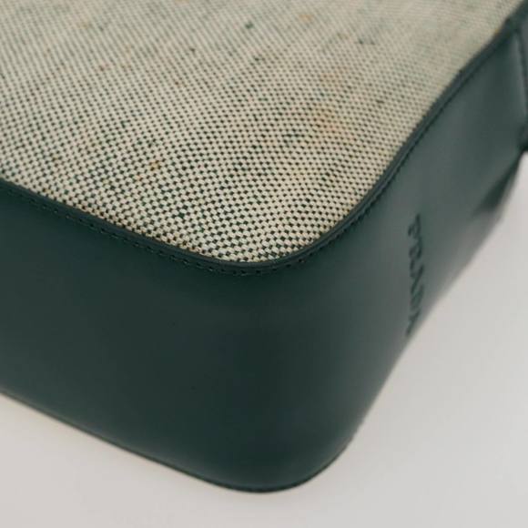 PRADA Shoulder Bag Canvas Leather Green Auth 78960 - Picture 15 of 16